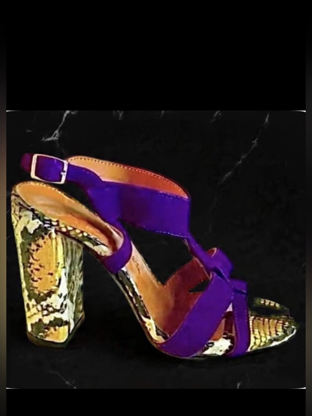 INGA Savits Designer Rare Genuine Python Slingback Sandals 6 MSRP $1790